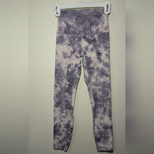 Lululemon Align Leggings 25" Diamond Dye Pink Bliss Graphite Purple Women Size 2